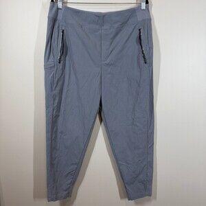 Athleta Headlands Hybrid Cargo Trek Pants Womens 16 Blue Gray Hiking